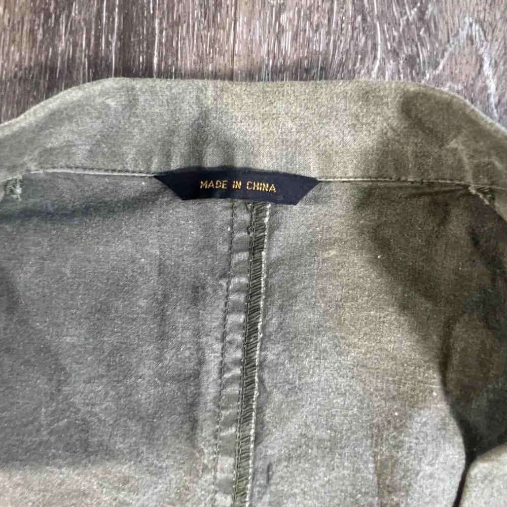 Members Only Blazer Jacket Mens 42R Olive Green Cotton Casual Two Button Coat
